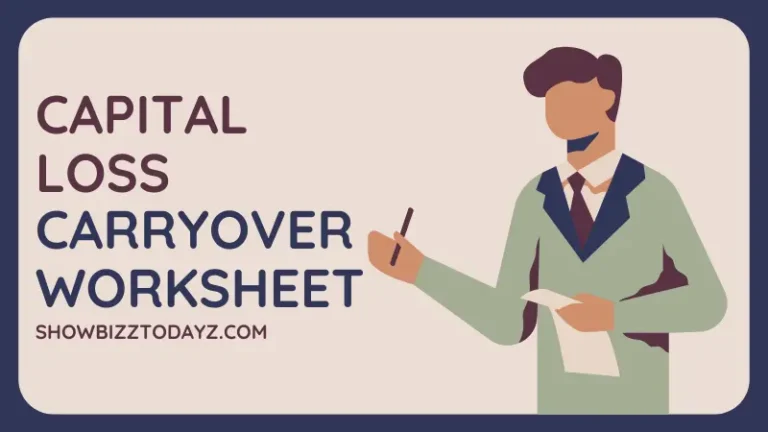 Capital Loss Carryover Worksheet